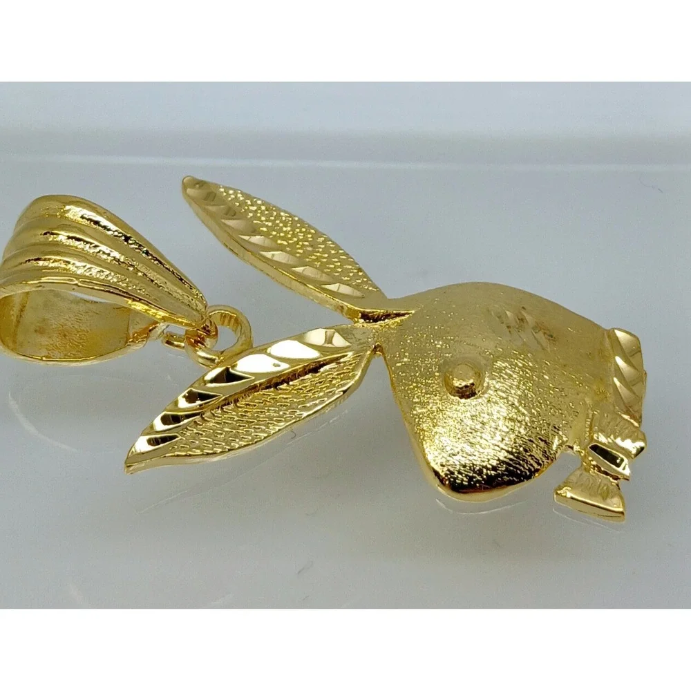 Karatbond Vintage Playboy Bunny Pendant Gold Diamond Cut Y2K NOS Made in USA